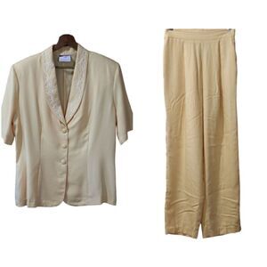 Granite Vintage Yellow Pant Suit Church Suit 14 / 10